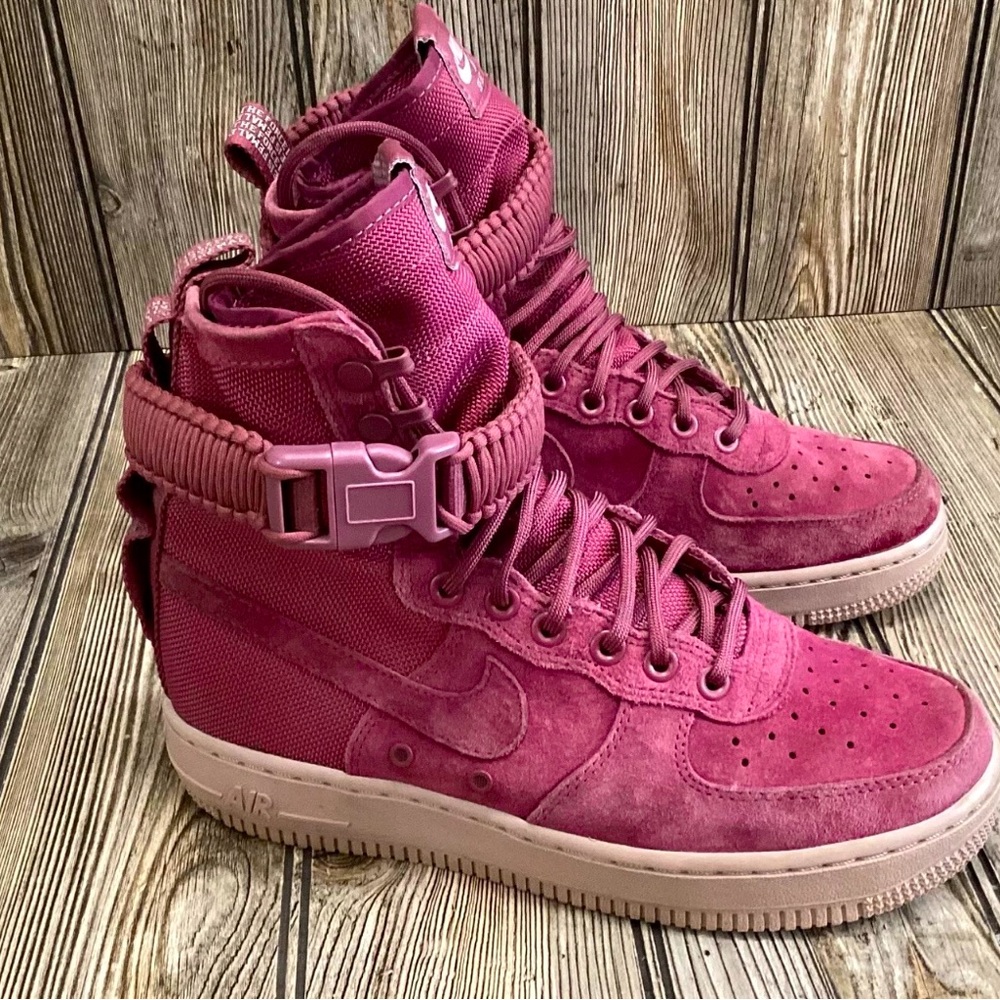 Nike SF Air Force 1 High Dusty Rose Pink Suede Sneakers Women’s 7.5 Tactical AF1 - Picture 4 of 10